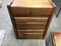 2 DRAWER WOODEN CABINET