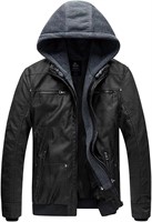 New Wantdo - Men's Leather Jacket with Detachable