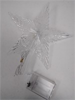 Christmas Star tree topper, 9x7 inches, battery