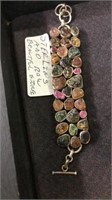 Sterling & multi stone bracelet
