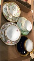 4 beautiful cup & saucer sets