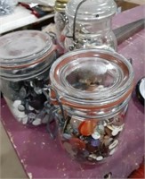 3 large Jars of Buttons