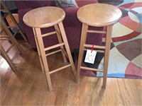 PAIR OF STOOLS 1 OF 2