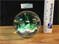 Signed Kris Zimmerman 2002 Glass Paperweight