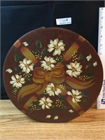 Vintage Round Wood Toll Painted Cheese Box