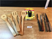 Wooden Kitchen Utensils - Knives - Beverage Opener