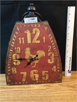 13" Decorative Rooster Clock