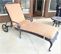 Heavy Cast Metal Chaise Lounge Chair