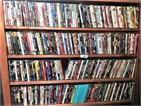 Four Long Shelves of DVDs