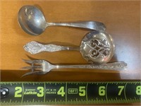 3 pieces of sterling flatware 42 grams