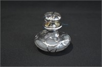 Vintage Sterling Silver Overlay Perfume Bottle