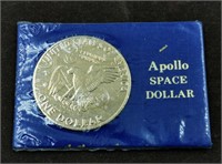 Gold Plated Eisenhower Apollo Space Dollar coin