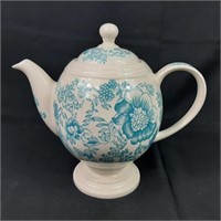 Light Blue Transferware Tea Pot