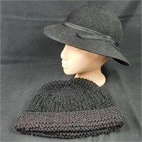Two Ladies Hats - Toque and Low Derby