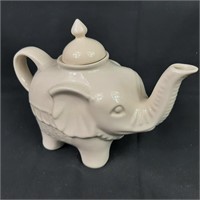 White Ceramic Elephant Tea Pot