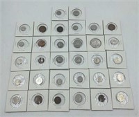 Collection of 32 Netherlands vintage coins in
