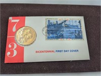 1973 Bicentennial first day cover coin American