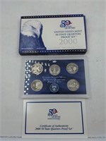 2000 US Mint proof set coins state quarters