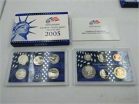 2005 US Mint proof set coins