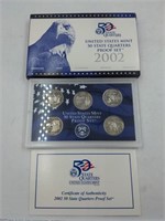 2002 US Mint proof set coins state quarters