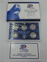 2005 US Mint proof set coins state quarters
