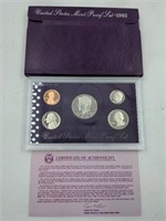 1992 US Mint proof set coins
