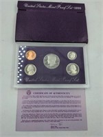 1990 US Mint proof set coins