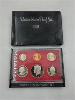 1981 US Mint proof set coins