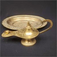 Aladdin Genie Lamp Brass Oil Lamps Incense Burner