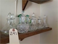 9 ASSTD ANTIQUE GLASS CRUETS