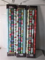 LOT NEW CHRISTMAS WRAPPING PAPERS
