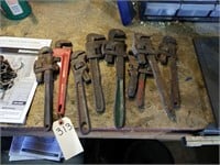 9 ASSTD PIPE WRENCHES