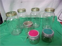 7 Different Size Canning Jars