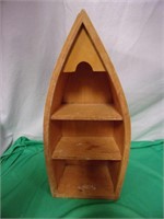 Wooden Boat Knick Knack Shelf