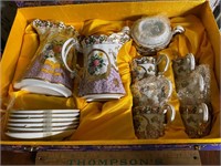 Tea set in box