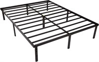 Heavy Duty Non-Slip Bed Frame with Steel Slats
