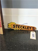 STECKLEY'S PORCELAIN SIGN-APPROX 3"TX11"TL