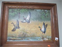 Vtg. Paint by Numbers Duck Pic