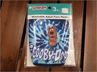Scooby Doo Washable Adult Masks 3 Pack New