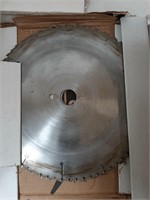 (3) USED SAW BLADES - 12", CENTER HOLE 1"