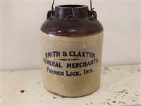 Antique French Lick Crock Jar