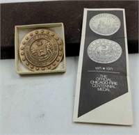 The official Chicago Fire Centennial medal 1871