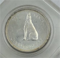 Silver Canada 1867-1967 half dollar coin