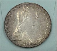1780 Maria Theresa silver coin