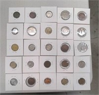 Lot of 25 miscellaneous foreign vintage coins