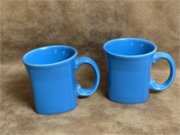 Two Fiesta USA Blue Mugs