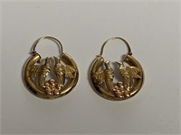 14K Yellow and Rose Gold Earrings