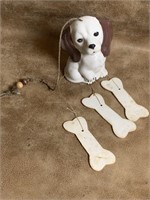 Vintage Ceramic Dog Wind Chime