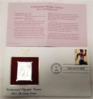Olympics Mens Sprinting USPS Gold Stamp Replica