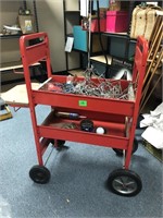 Red Cart with Contents